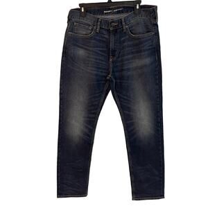 Old Navy Blue Denim High Rise Straight Slim Etroit Jeans Size 34x30